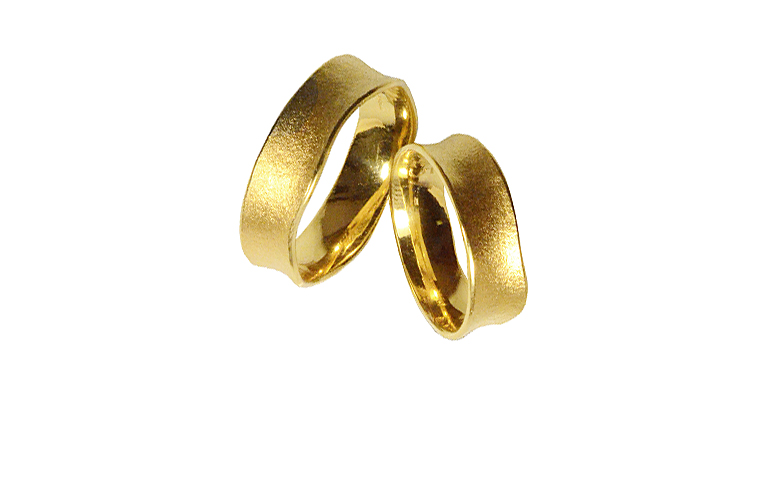 02190+02191-wedding rings, gold 750